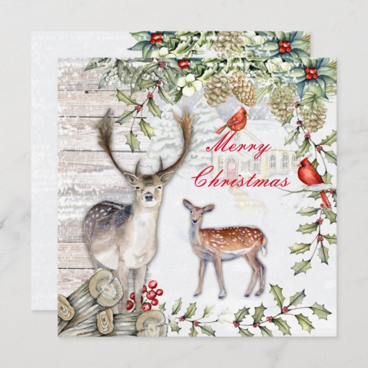 Christmas card feestdagenkaart (Voorkant / Achterkant)