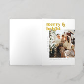 Christmas Card Foil Merry & Bright Folie Feestdagenkaart (Buiten Laag)