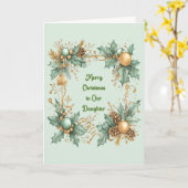 Christmas Card for Adult Daughter Kaart (Gele Bloem)