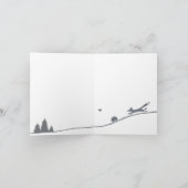 Christmas card, fox and friends, folding feestdagen kaart (Binnen)