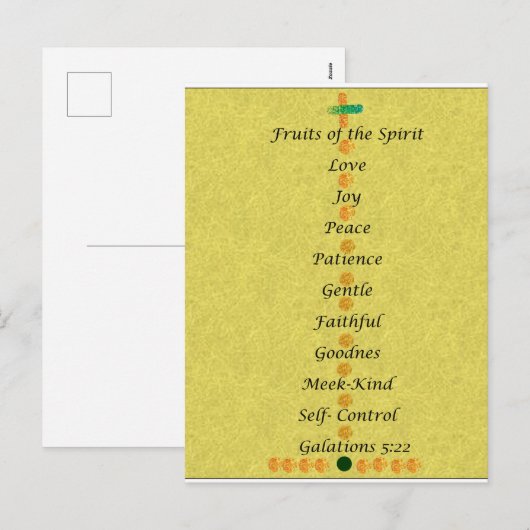 Christmas card- fruits of the spirit feestdagenkaart (Voorkant / Achterkant)