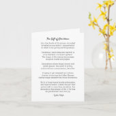 CHRISTMAS CARD - Het cadeau van het kerstgedicht Kaart (Gele Bloem)