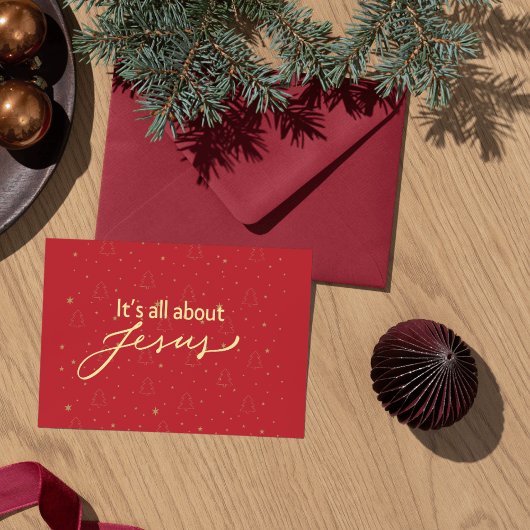Christmas Card: It's all about Jesus #2 Notitiekaartje