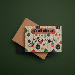 Christmas Card: It's all about Jesus Notitiekaartje
