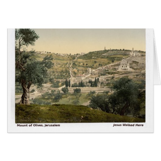 Christmas Card Jerusalem Vintage Photo (Voorkant Horizontaal)