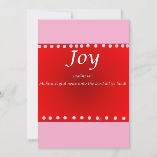 Christmas card -Joy Feestdagenkaart (Voorkant)