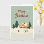 Christmas card kaart (Gele Bloem)
