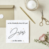 Christmas Card: Let's put Jesus in the centre Feestdagenkaart