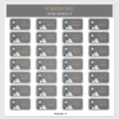 Christmas Card Mailing List Label Set Llama Sheep  (Vel)