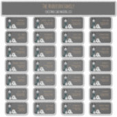 Christmas Card Mailing List Label Set Llama Sheep  (Voorkant)