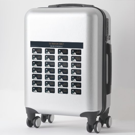 Christmas Card Mailing List Label Set Llama Sheep (Koffer)