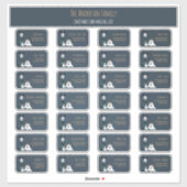 Christmas Card Mailing List Label Set Llama Sheep  (Vel)