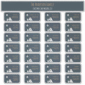 Christmas Card Mailing List Label Set Llama Sheep  (Voorkant)