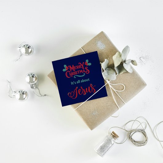 Christmas Card: Merry Christmas is about Jesus Feestdagenkaart