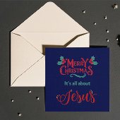 Christmas Card: Merry Christmas is about Jesus Feestdagenkaart