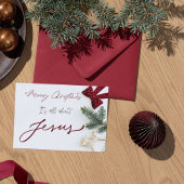 Christmas Card: Merry Christmas it's about Jesus. Notitiekaartje