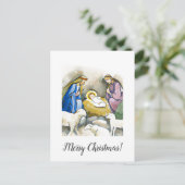 Christmas Card Merry Christmas Wishes Bethlehem  F Briefkaart (Staand voorkant)
