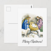 Christmas Card Merry Christmas Wishes Bethlehem  F Briefkaart (Voorkant / Achterkant)