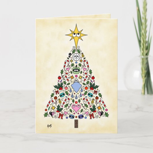 Christmas Card Miracle of Awakening Tree Feestdagen Kaart (Voorkant)
