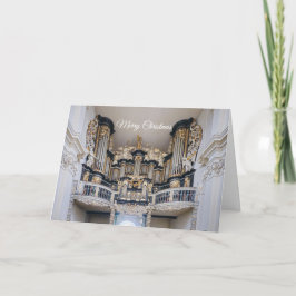Christmas card of a baroque organ in Germany Bedankkaart