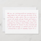 CHRISTMAS CARD Pink Flamingo Florida Holiday Card Feestdagenkaart (Achterkant)