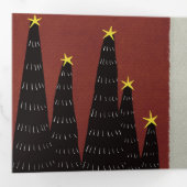 Christmas card: Santa Claus is coming! Drieluik Wenskaart (Binnenzijde eerst)