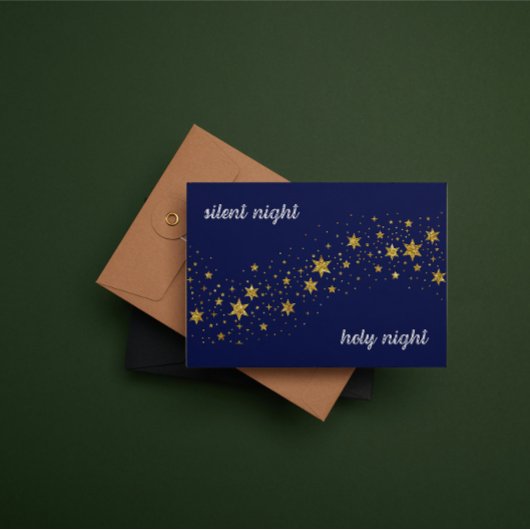 Christmas Card: Silent night, holy night Notitiekaartje
