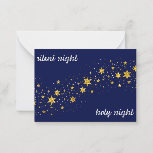 Christmas Card: Silent night, holy night Notitiekaartje (Voorkant)
