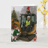 Christmas card - Site manager kidnapped by elves! Kaart (Gele Bloem)