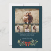 Christmas Card Watercolor botanical floral Kaart (Achterkant)