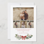 Christmas Card Watercolor botanical floral Kaart (Achterkant)