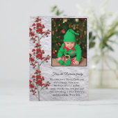Christmas Card With a Smiling and Happy Baby. Bedankkaart (Staand voorkant)