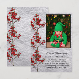 Christmas Card With a Smiling and Happy Baby. Bedankkaart