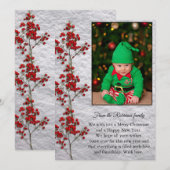 Christmas Card With a Smiling and Happy Baby. Feestdagenkaart (Voorkant / Achterkant)