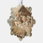 Christmas card with baby Snowflake Framed Ornament (Links)