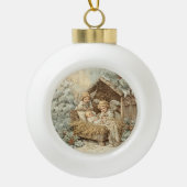 Christmas card with baby Snowflake Framed Ornament (Voorkant)