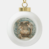 Christmas card with baby Snowflake Framed Ornament (Voorkant)