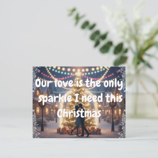 Christmas card with my love  feestdagenkaart (Staand voorkant)