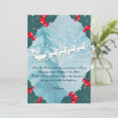 Christmas Card With Santa's Reindeer Feestdagenkaart (Staand voorkant)