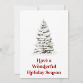 Christmas Card Without Photo Holiday Card Red Bow Feestdagenkaart (Achterkant)