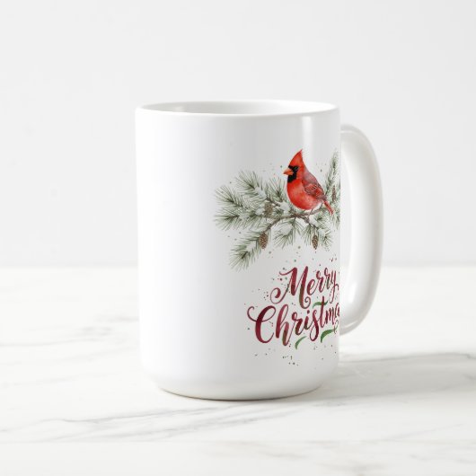 Christmas Cardinal Holiday Coffee Mok (Voorkant rechts)