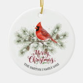Christmas Cardinal Holiday Ornament (Voorkant)