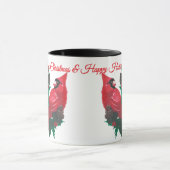 Christmas Cardinal & Holly Mug Cup Mok (Midden)