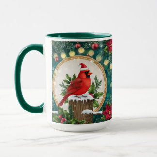 Christmas Cardinal Mug | Red Bird Holiday Coffee Mok