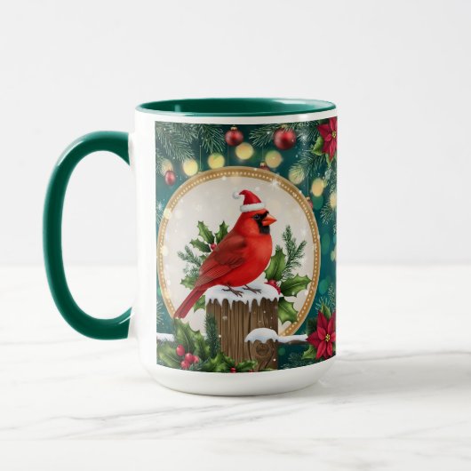 Christmas Cardinal Mug | Red Bird Holiday Coffee Mok (Links)