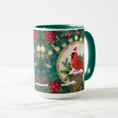 Christmas Cardinal Mug | Red Bird Holiday Coffee Mok (Voorkant rechts)