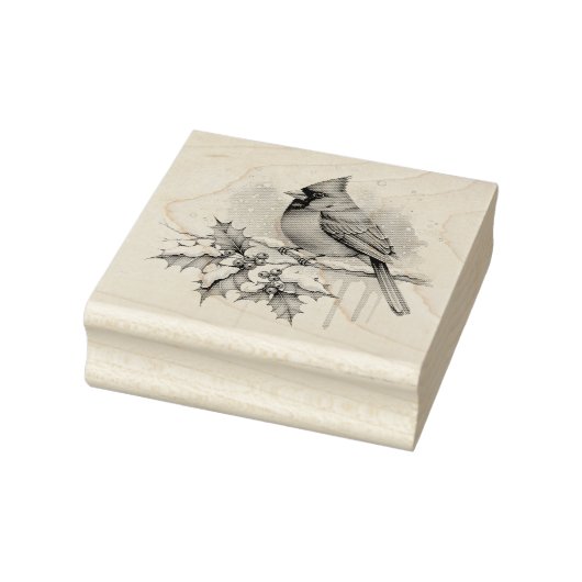 Christmas Cardinal Rubberstempel (Stempel)