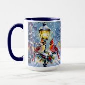 Christmas Cardinals and Snowy Lamppost Mok (Links)