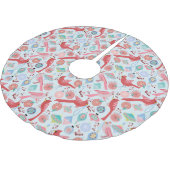 Christmas Cardinals Midcentury Modern Kerstboom Rok (Gekanteld)