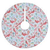 Christmas Cardinals Midcentury Modern Kerstboom Rok (Voorkant)